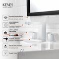 thumbnail image 3 of Grifo de baño KENES, cromo pulido, 2 manijas, 3 orificios, 8 pulgadas, 3 of 9