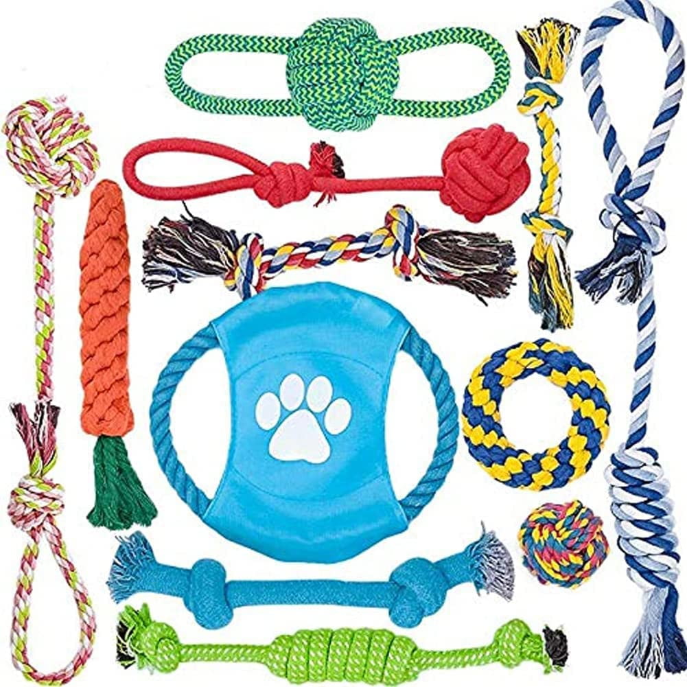 Dog Toys for Aggressive Chewers, 12 Pack Dog Chew Toys for Large Dogs
