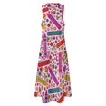 thumbnail image 4 of Crayon Print Long Dress summer dress woman02 trdy Long dress, 4 of 6