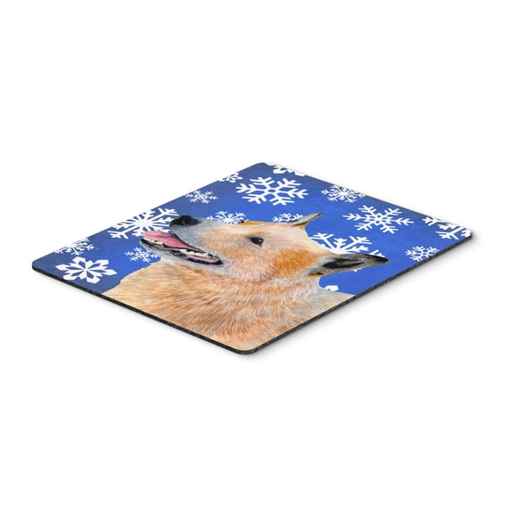 Carolines Treasures LH9272MP "Australian Cattle Dog Winter Snowflakes Holiday Mouse Pad Hot Pad or Trivet" Large