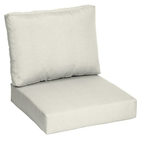 Better Homes & Gardens 42" x 24" Cream Rectangle Outdoor 2-Piece Deep Seat Cushion
