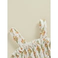 thumbnail image 5 of Bagilaanoe Newborn Baby Girl Summer Rompers Print Sleeveless Bodysuits 3M 6M 12M 18M Infant Casual One Piece Short Jumpsuit, 5 of 7