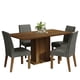 thumbnail image 1 of Juego de Comedor Madesa Mesa con Tapa de Madera 4 Sillas Marron/Plata, 1 of 9