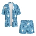 thumbnail image 4 of Xoenoiee Turtle Starfish Print 2 Piece Sets for Women Summer Oversized Short Sleeve Blouse and Shorts Lounge Sets Matching Outfits Clothing for Holiday Vacation, L, 4 of 7