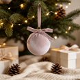 thumbnail image 3 of Christmas Ball Ornaments Velvet Hanging Decor with Bow, Elegant Christmas Tree Decorations, Soft Fabric Holiday Ornament for Home Christmas Party Gift by OVFUIZ, 3 of 7