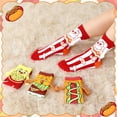 thumbnail image 4 of Bocaoying 4 Pairs Crazy Silly Magnetic Food Socks 4 Pack - Funny Fast Food Novelty Crew Socks Set, Cute Gag Gifts for Food Lovers Men Women (US 5-8.5), 4 of 7