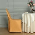thumbnail image 4 of Balsa Circle 50 Gold Solid Polyester Banquet Chair Covers Slipcovers Party Linens, 4 of 8