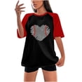 thumbnail image 1 of Birdeem Mode Femme Été Col Rond Loisirs Manches Courtes Imprimé Baseball, 1 of 1