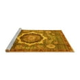 thumbnail image 2 of Ahgly Company Machine Washable Indoor Round Abstract Yellow Modern Area Rugs, 7' Round, 2 of 4