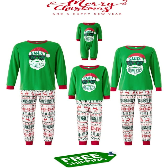 EIMELI Pyjamas de Noël pour la Famille Imprimé Gingerbread Man