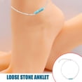 thumbnail image 3 of Boho Bracelets de Cheville Universel Turquoise Bijoux Résistant à l'Usure Décorations de Style Bohème Valentines Jour Chevilles pour les Femmes Mis en Argent, 3 of 7