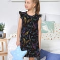 thumbnail image 4 of Balery Lavender Flowers Camisón de princesa para niñas, pijama de algodón con mangas abullonadas, suave y bonito.-XX-Large, 4 of 6