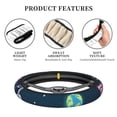 thumbnail image 5 of Lsque Astronaut With USA Flag Ultra Soft Car Steering Wheel Cover for Women, Standard 15 inch Size for Truck Van SUV Auto, 5 of 8