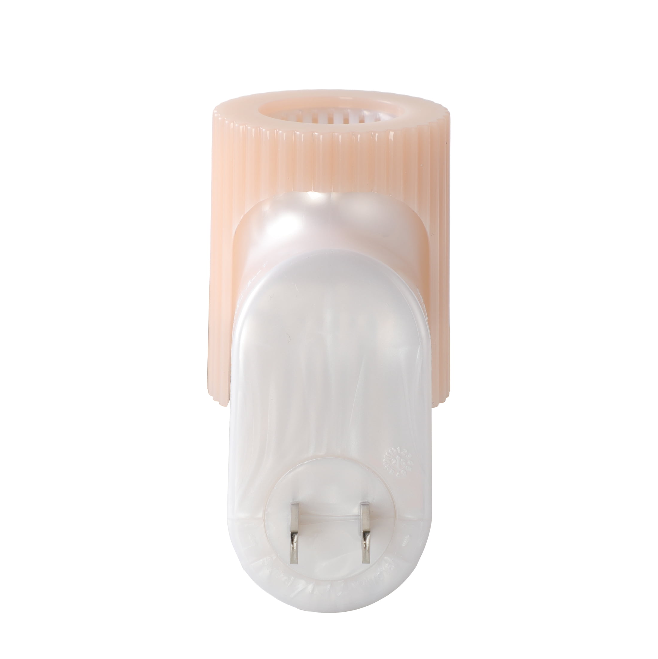 Mainstays Aroma Accents LED Fragrance Plug-in, Ribbed Texture, Traditional Wax Warmers, Blush Pink