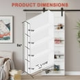thumbnail image 6 of 48'' x 84'' Wood and Primed Bookshelf Barn Door with Mounting Hardware Kit(Soft Close Inclued), 6 of 9