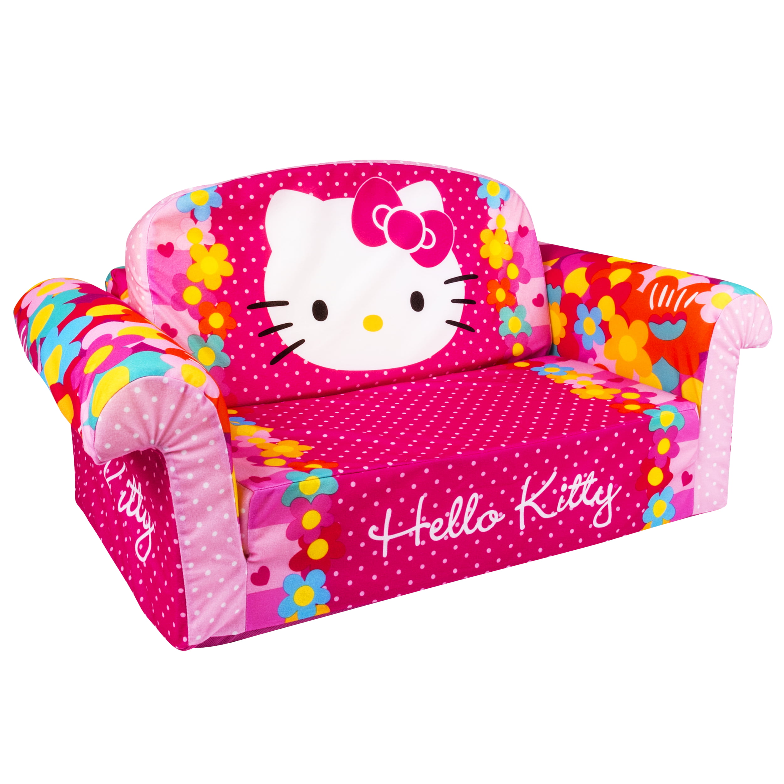 Hello Kitty 2 In 1 Flip Open Foam Toddler Sofa Walmartcom