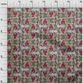 thumbnail image 2 of oneOone Viscose Jersey Fabric Leaves & Floral Block Print Fabric By Yard 60 Inch Wide, 2 of 5