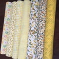 thumbnail image 1 of 7pcs 25*25cm Cotton Fabric DIY Assorted Squares Pre Cut Bedding Suite Quarters Bundle (Yellow), 1 of 5