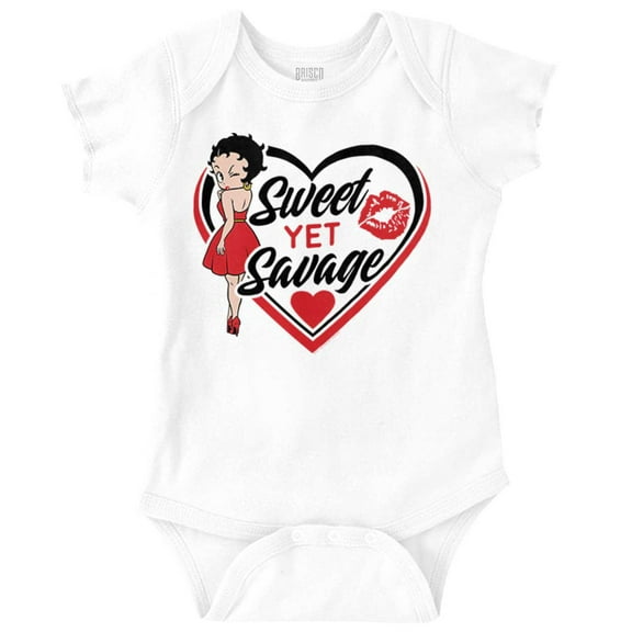 Betty Boop Sweet Yet Save Cute Sassy Bodysuit Jumper Girls Infant Baby Brisco Brands 18M