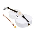 thumbnail image 3 of Full Size 4/4 Wood Acoustic Cello in White Finish with Case + Bow + Rosin for Beginner & Professional, 3 of 10