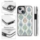 thumbnail image 3 of Funda estilo billetera bohemia para iPhone 14 con tarjetero, tapa trasera tipo folio de piel sintética con función atril, ranuras para tarjetas, cierre magnético doble, antigolpes., 3 of 6