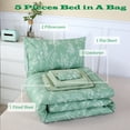 thumbnail image 4 of URBONUR Sage Green Full Size Comforter Set Botanical Floral Bedding Comforters Sets 5 PCS Print Branches Bed in A Bag Soft Lightweight Flower Bed Set for Women Men, 4 of 7