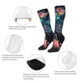 thumbnail image 3 of Naloa Colorful Floral Patterned Horse Thigh High Socks Extra Long Stretchy Sock Women Over Knee High Opaque Stocking Daily Wear, 3 of 6