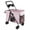 Pink, variant on solautey Large Multi-Pet Stroller for Small & Medium Dogs, 4 Wheels Pet Stroller, Foldable Dog & Cat Stroller for All-Season, Dog Stroller with 360-degree Wheels