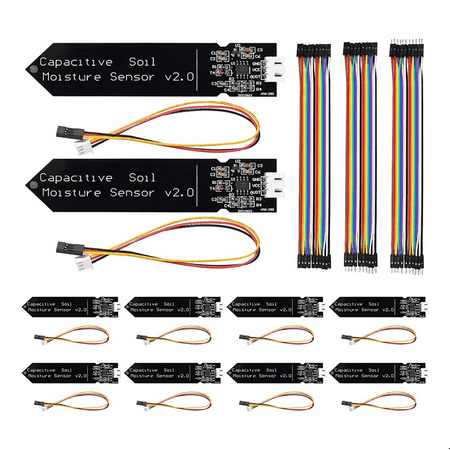 

10Pcs Capacitive Soil Moisture Sensor Module 3.3-5.5V Voltage Soil Humidity Detection 3-Pin Sensor for Automatic