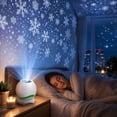 thumbnail image 3 of Rotating Snowflake Projection Light, 360 Degree Winter Effect Lamp for Bedroom, Living Room and Holiday Party Decor, Compact USB Tabletop Night Light, Christmas Gift, 3 of 5
