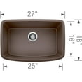 thumbnail image 5 of BLANCO VALEA 27" Single Undermount - Truffle, 5 of 7