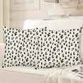 thumbnail image 2 of Polka Dot Pillow Covers Set of 2 18x18 Inch Black Cream Throw Pillows with Boho Design Brush Strokes Decorative Outdoor Square Cushion Cover Cotton Linen Pillow Case for Home Sofa Couch Bed Unique, 2 of 6