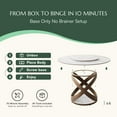 thumbnail image 6 of POVISON-Maxwell - Round Glossy Sintered Stone Dining Table, 6 of 6