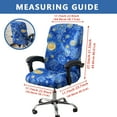 thumbnail image 5 of Office Chair Cover Stretchable Printed Computer Chair Cover with Back Spandex Armrest Office Desk Chair Protector with Zipper Washable Durable, 5 of 5