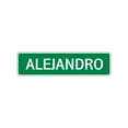 thumbnail image 1 of Alejandro Boys Children Name Decoration Label Indoor Outdoor Letter Printed Plaque Wall Novelty Aluminum Metal Sign 4"x13.5", 1 of 1