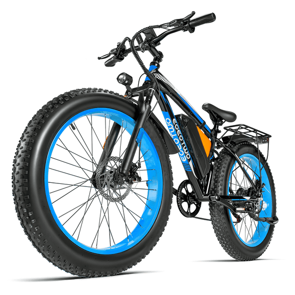 EOEOTWO 26x4.0 Fat Tire Electric Mountain Bike, Peak 1500W Motor Up to 30MPH, 48V 20Ah Long Range E-Mountain Bike, 7-Speed Off-Road Snow Ebike UL2849