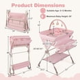 thumbnail image 2 of Infans Baby Changing Table w/Storage Bag Shelf Toys Lockable Wheels Adjustable Heights, 2 of 7