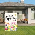 thumbnail image 3 of Jbralid Hello Spring Linen Garden Flag With Colorful Flowers And Butterflies For Spring Summer Home Outdoor Garden Yard Door Decor 12x18 inch, 3 of 5