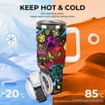 thumbnail image 5 of Geometry Dash Car Cup Tumbler with Handle & Straw 40Oz Cupholder Water Bottle Insulated Stainless Steel Cup, 5 of 8