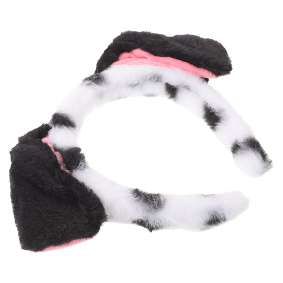 COMPUKAS Plush Dalmatian Ears Headband Comfortable Wearing Experience Adorable Design