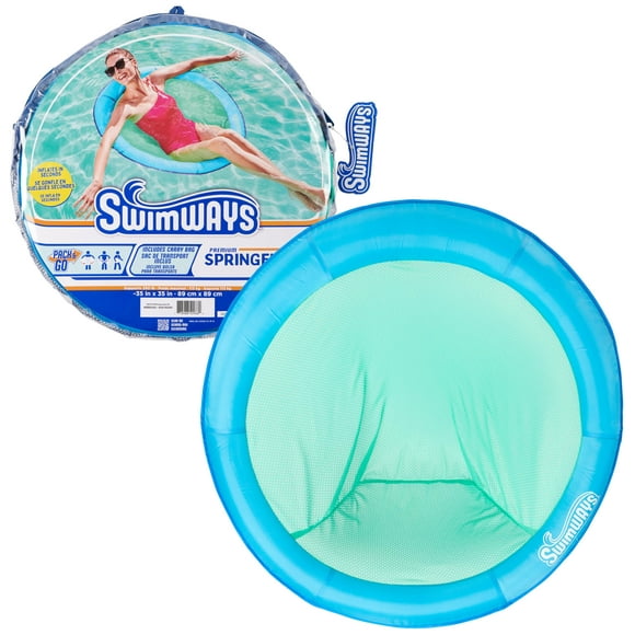 Tumbona de piscina SwimWays Spring Float Premium Papasan para adultos