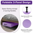 thumbnail image 3 of BalanceFrom 3-Panel All-Purpose Folding Gymnastics Workout Mat, 6' x 2' x 2", Light Purple, 3 of 7