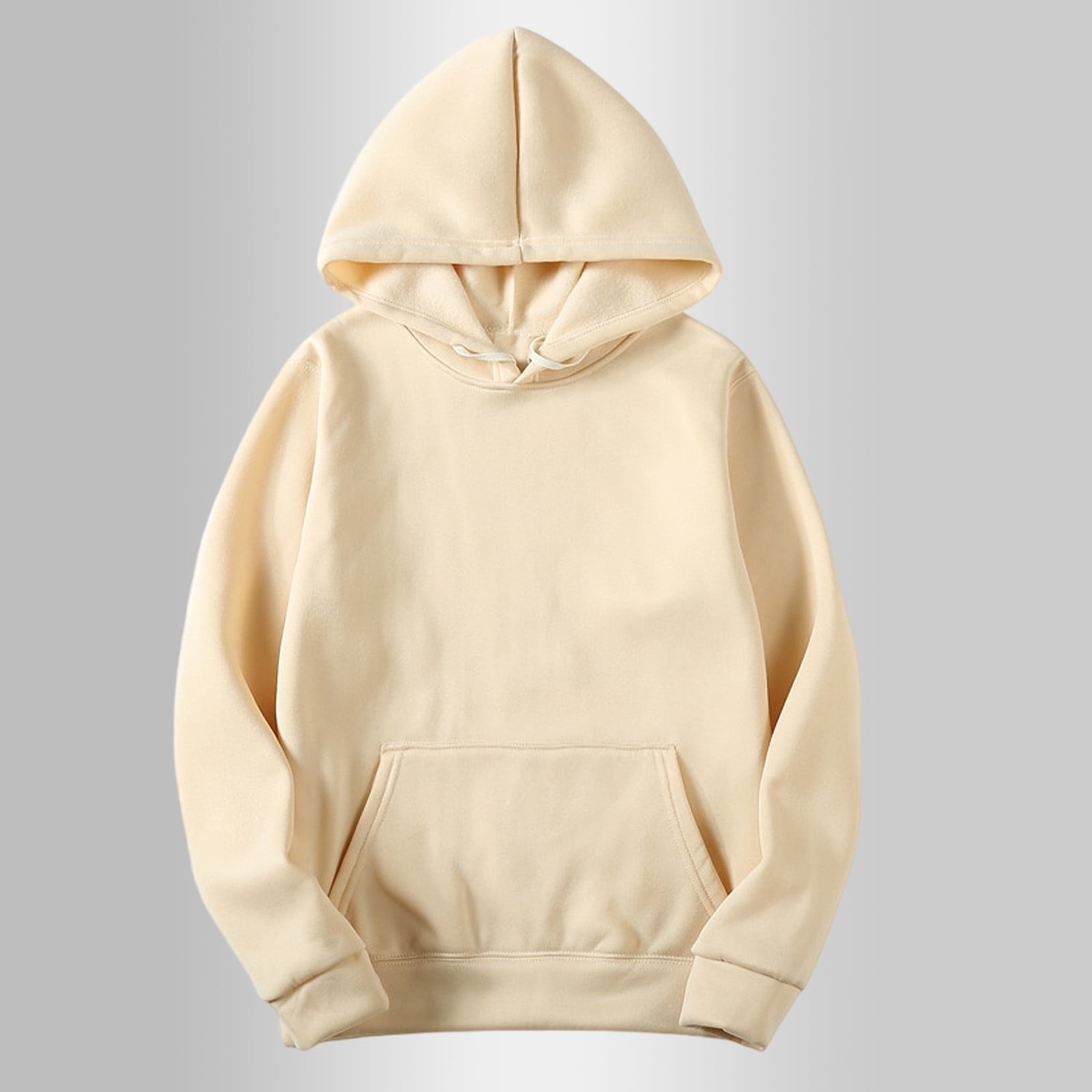 Lenago Sweatshirt for Women Basic Hoodies Plus Size Casual Solid Long Sleeve Loose Hooded Sweatshirt Blouse Pullovers Top - image 5
