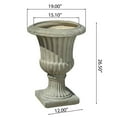 thumbnail image 2 of 26" Urn Planters for Outdoor Plants - Versatile Indoor/Outdoor Planter Urn Flower Pots with Antique Green Magnesium Oxide Finish, 2 of 5