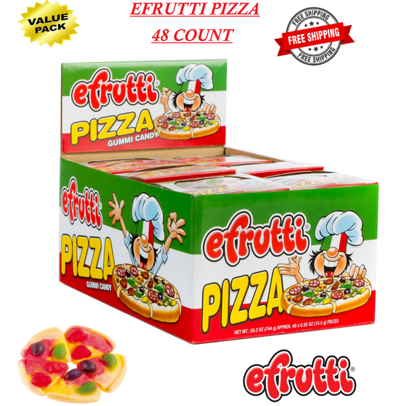 Efrutti Pizza Gummi Candy, 48-Count - Gummy Bulk Deal