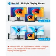 Duomigo USB C Dual HDTV Adapter, 2 Monitor Splitter, USB C Hub for Dual HDTV Docking Station for Laptops and Monitors