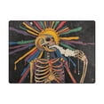 thumbnail image 5 of Yayeee Area Rugs for Living Room 5.2'x4' Indoor Non Slip Washable Bedroom Carpet, Colorful Skeleton Sun, 5 of 6
