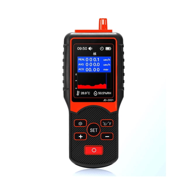 Eigraketly Contador de radiación, portátil, profesional, alimentado por batería, recargable, carga USB, Detector de Control de botón Digital Equipos de laboratorio e instrumentos científicos