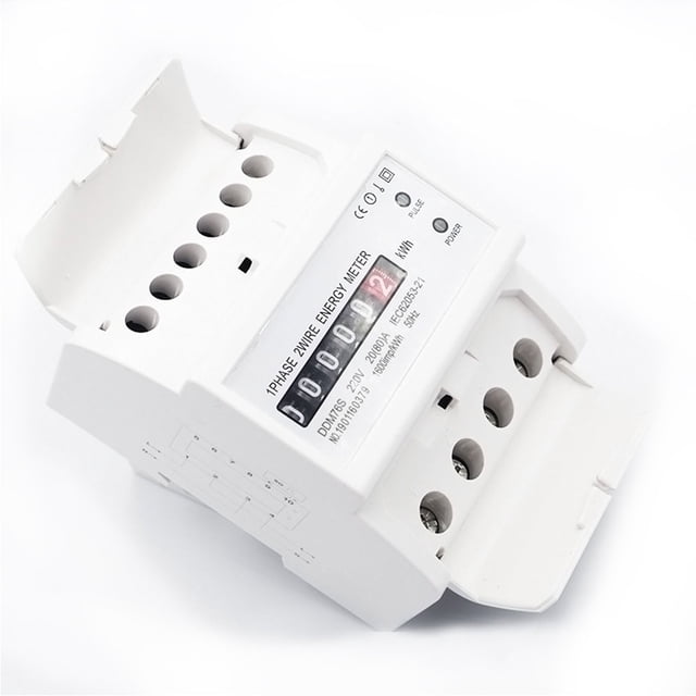 Speravity Medidor de energía eléctrica de carril DIN, calibre monofásico de cables, 50/60Hz, 220V/230V, dispositivo de medición de medidores Herramientas eléctricas