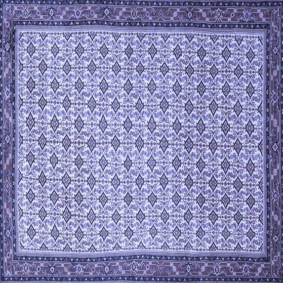 Ahgly Company Indoor Square Persian Blue Traditional Area Rugs, 4' Square